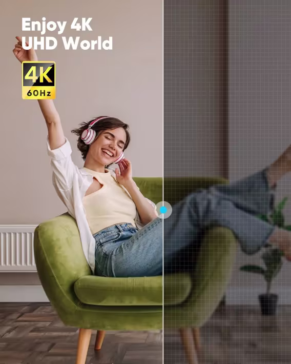 Highwings 4K Mikro HDMIHDMI Naylon Örgülü Kablo 2.0