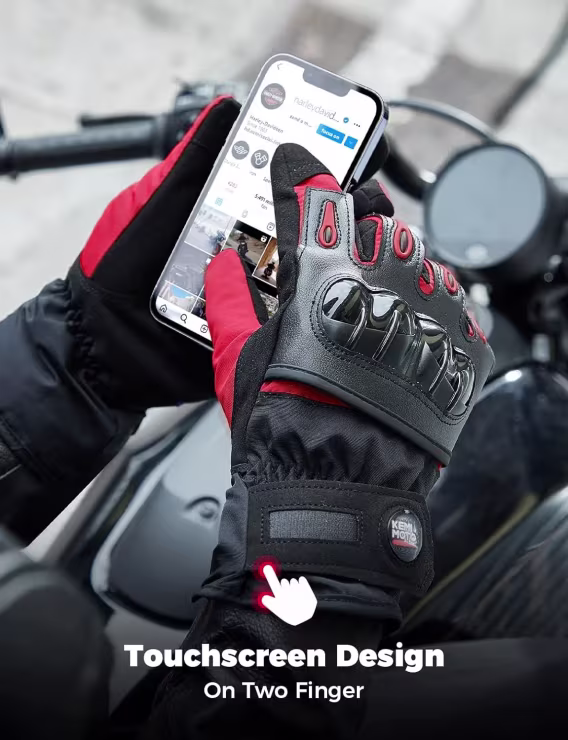 KEMIMOTO Kış Motosiklet Eldivenleri G00701