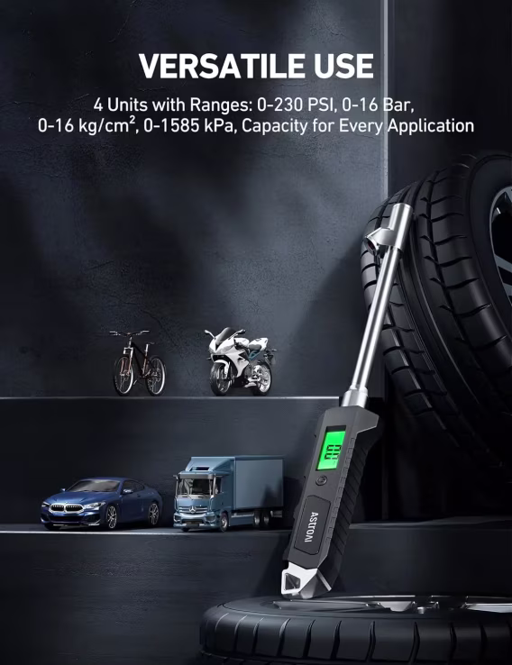 AstroAI Dijital Lastik Basıncı Göstergesi 230 PSI