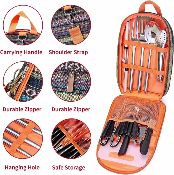 Freehiker Taşınabilir Kamp Mutfak Gereç Seti27 Parça Tencere Seti