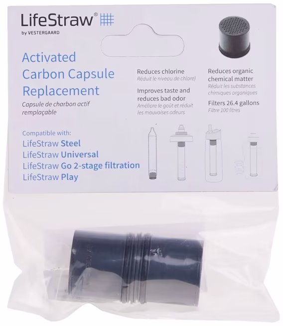 LifeStraw Go Bottle için Karbon Kapsül Yedek Filtre  2'li Paket