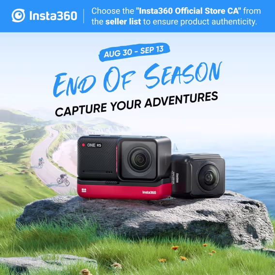 Insta360 ONE RS Twin  Suya Geçirmez Pil Setli 4K 60fps Aksiyon Kamerası