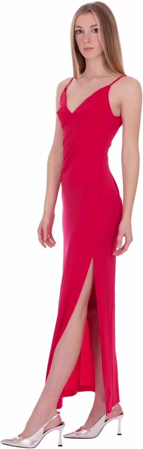 GUESS Kadın Micro Straps Ramsha Uzun Elbise