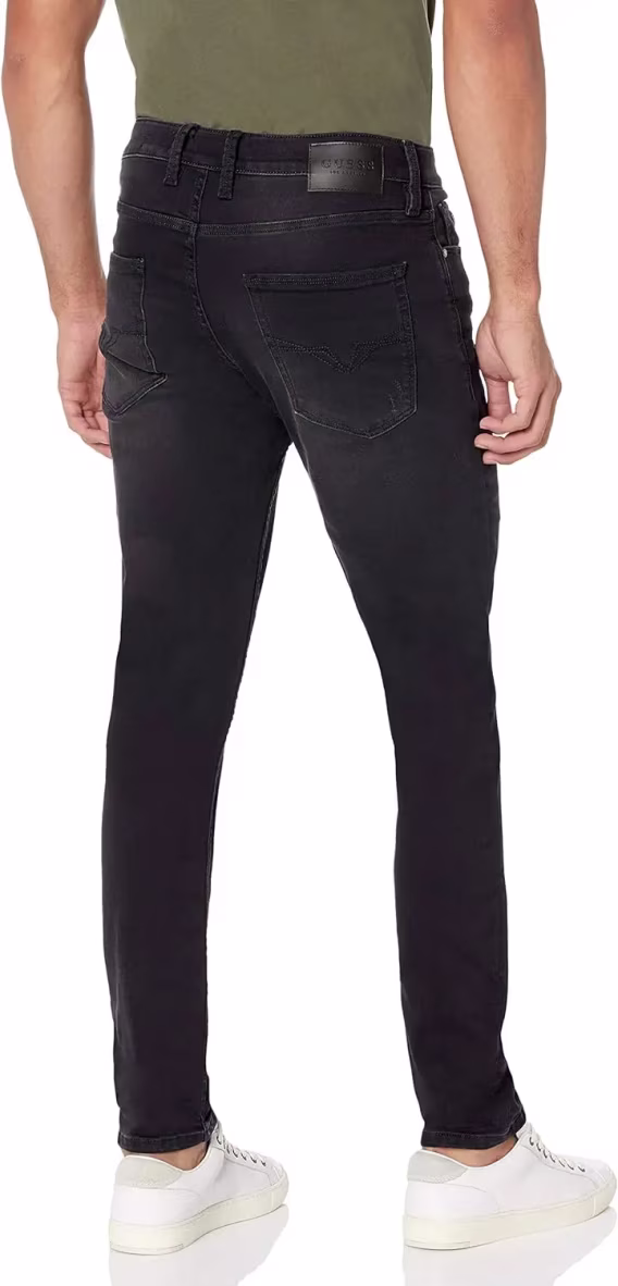 GUESS Erkek Orta Bel Slim Fit Dar Kesim Paça Jean