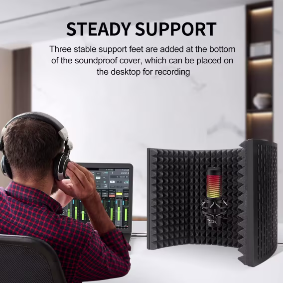 Aokeo Profesyonel Stüdyo Kayıt Mikrofonu Yalıtım Kalkanı