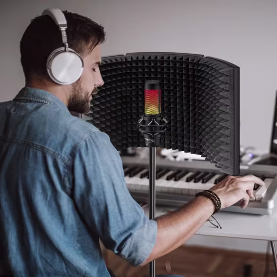 Aokeo Profesyonel Stüdyo Kayıt Mikrofonu Yalıtım Kalkanı
