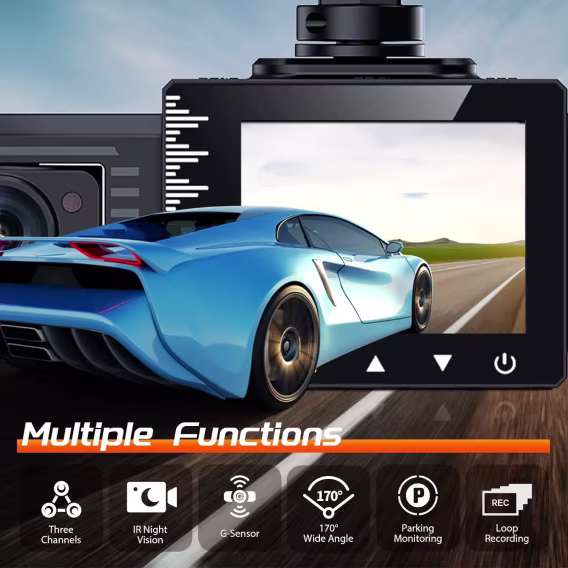 iiwey T1pro Ön ve Arka Araç Kamerası - 1080P