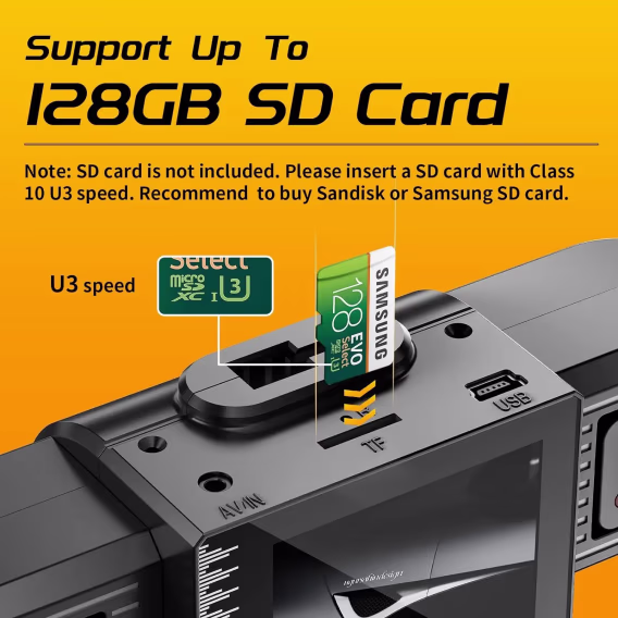 iiwey T1pro Ön ve Arka Araç Kamerası - 1080P