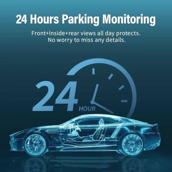 iiwey Ön Arka ve İç Gece Görüşlü Araç Kamerası  1080P