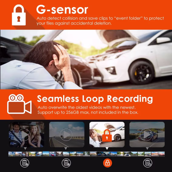 Vantrue N4 3 Kanal 4K Araç Kamerası