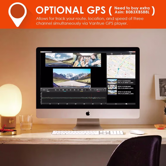 Vantrue N4 3 Kanal 4K Araç Kamerası