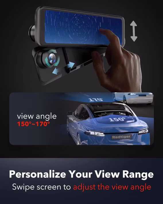REDTIGER T700 4K 1080P Aynalı Araç Kamerası