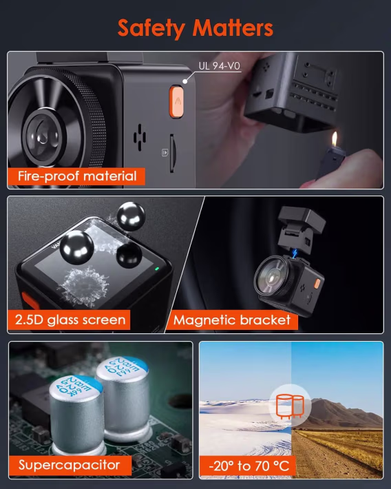 Vantrue E1 Lite 1080P GPS ve Hız Özellikli WiFi Mini Araç Kamerası