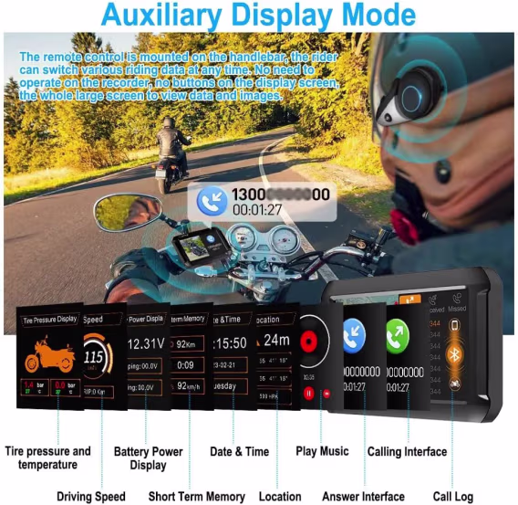 VSYSTO WiFi Motosiklet Araç Kamerası  10 cm