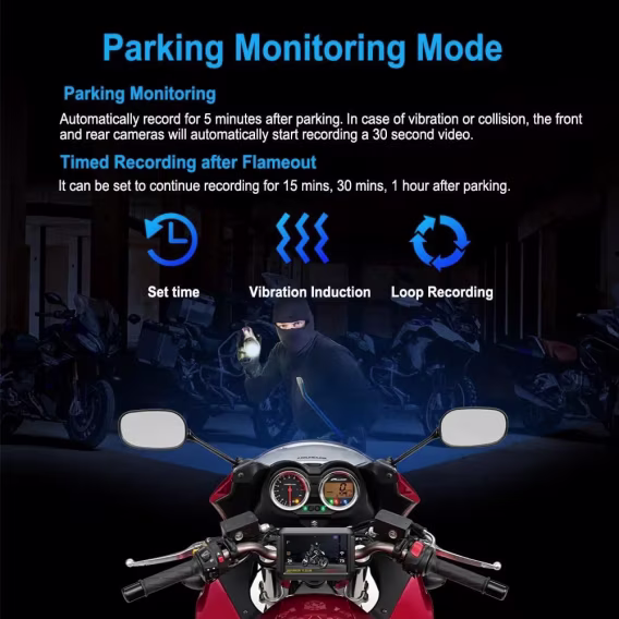 VSYSTO WiFi Motosiklet Araç Kamerası  10 cm