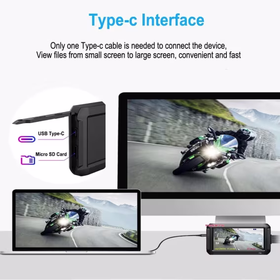 VSYSTO WiFi Motosiklet Araç Kamerası  10 cm