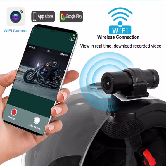 VSYSTO Motosiklet Uzaktan Kumandalı Kask Kamerası