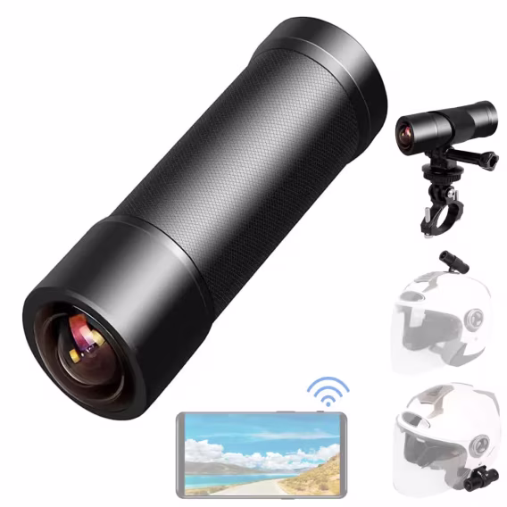 VSYSTO 2K WiFi Su Geçirmez Motosiklet Kaskı Aksiyon Kamerası