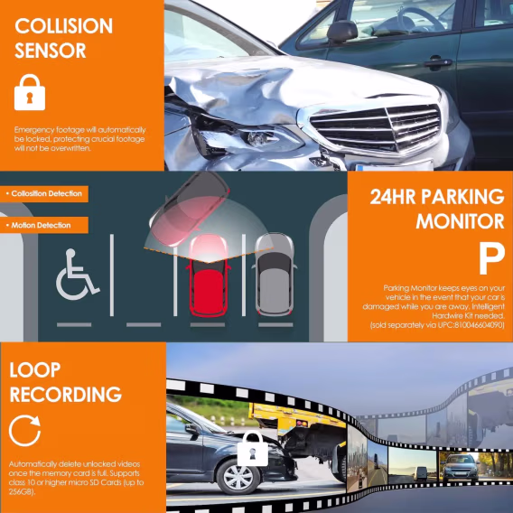 RexingUSA V2 PRO AI 3 Kanallı Araç Kamerası