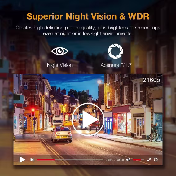 Rexing V1GW4K Ultra HD Araç İçi Kamera