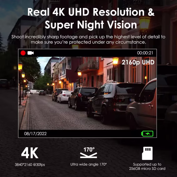 RexingUSA V55 Araç Kamerası  4K Modüler Yetenekler