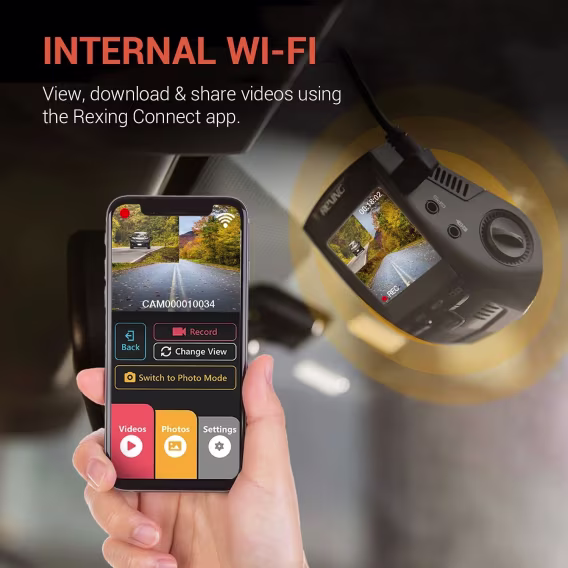 Rexing V1P 4K Çift Kanallı Araç Kamerası 4K+1080p