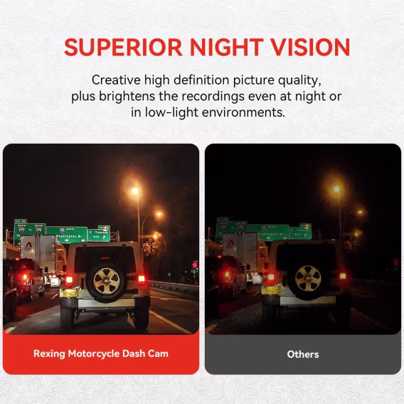 REXING MTC1 Motosiklet Kamerası  7.62 cm LCD Ekran