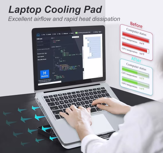 ICE COOREL Alüminyum Laptop Soğutucusu  2023 Yükseltmesi