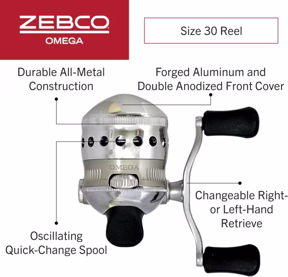 Zebco Omega Spincast Balıkçılık Makarası  Boyut 30