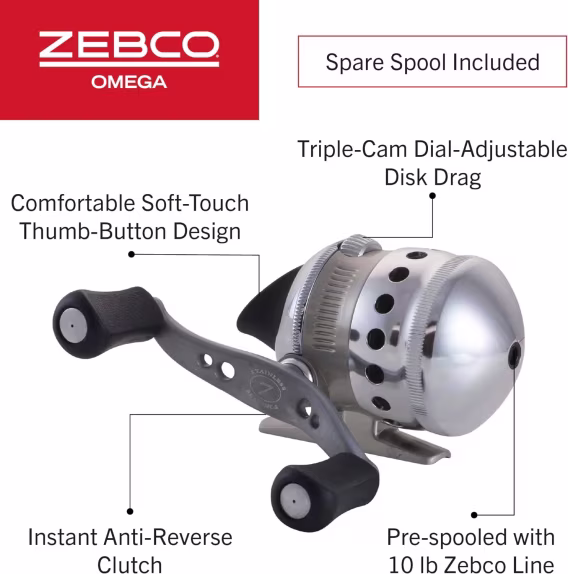 Zebco Omega Spincast Balıkçılık Makarası  Boyut 30