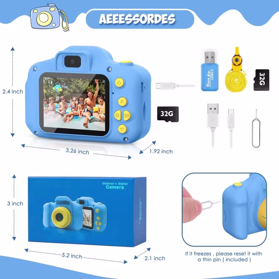 Desuccus Çocuklar için Dijital Kamera 