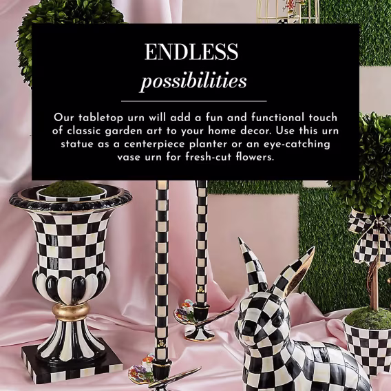 MacKenzieChilds Courtly Stripe Dekoratif Saksı Vazo