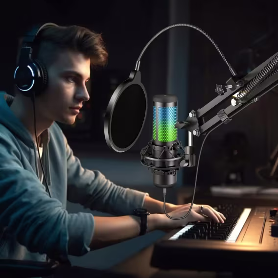 Aokeo Profesyonel Mikrofon Pop Filtre Kalkanı