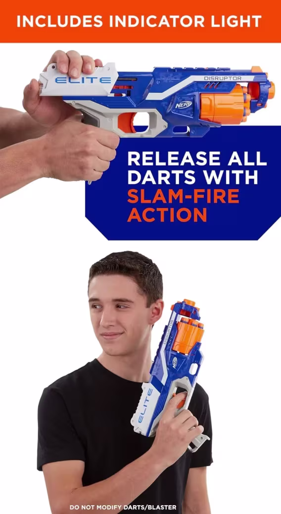 NERF Elite Disruptor Blaster Reflex Mavi