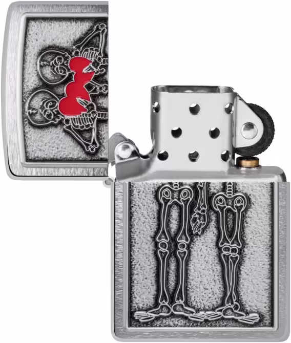 Zippo Love Cep Çakmakları (Fırçalanmış Krom)