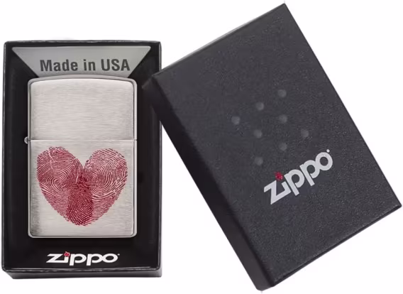 Zippo Love Cep Çakmakları (Fırçalanmış Krom)