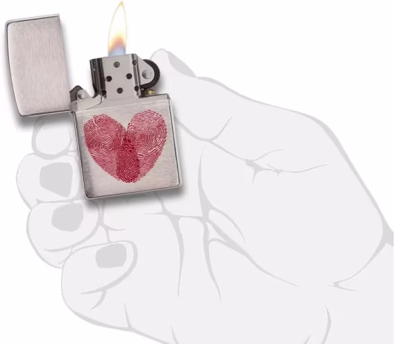 Zippo Love Cep Çakmakları (Fırçalanmış Krom)