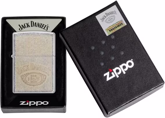 Zippo Jack Daniel'in Çakmakları (Sokak Kromu Kazınmış Logo)