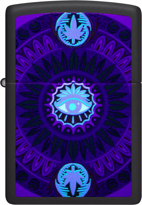 Zippo Amerikan Bayrağı Çakmak (Kenevir Desenli Siyah Mat)