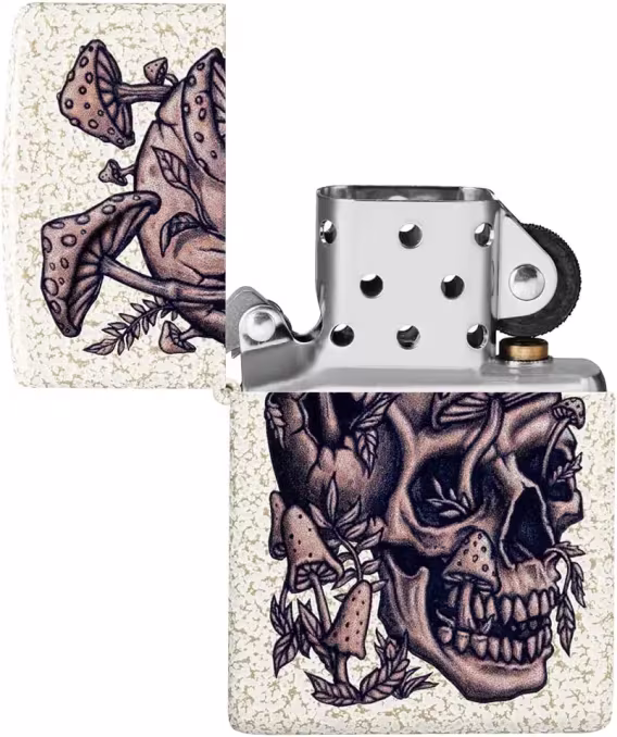 Zippo Çakmak  Parlak Mavi Amerikan Kafatası