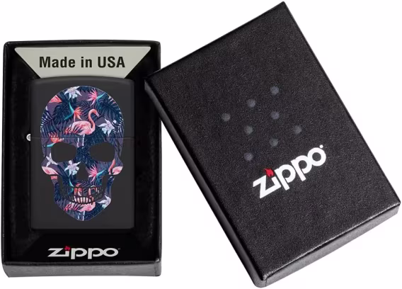 Zippo Çakmak  Mor Mat Kafatası Ağacı
