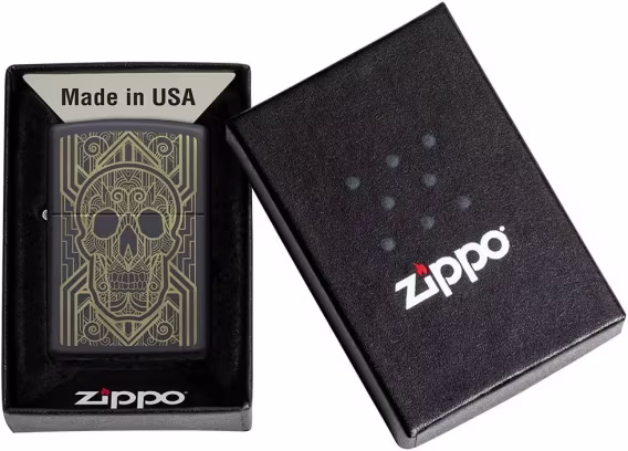 Zippo Çakmak  Mor Mat Kafatası Ağacı
