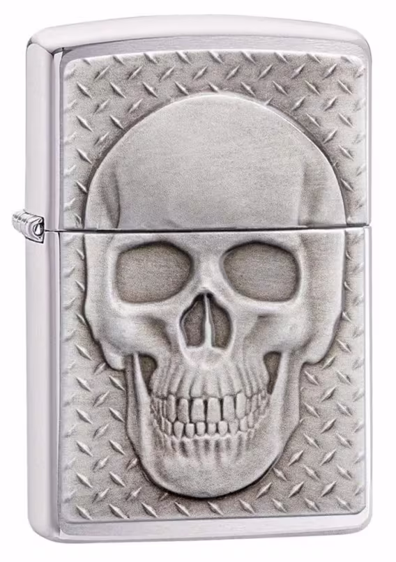 Zippo Çakmak  Mor Mat Kafatası Ağacı