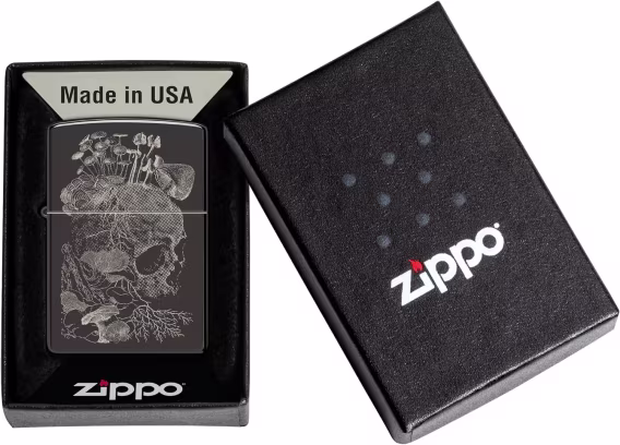 Zippo Kafatası Çakmak  Cıva Cam Kafatası Mat