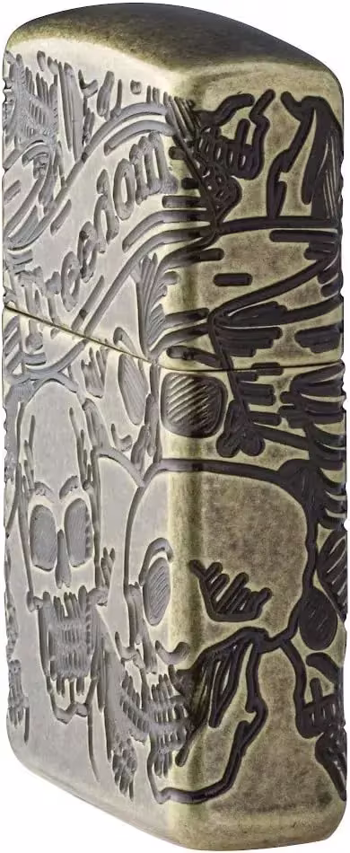 Zippo Kafatası Çakmak  Cıva Cam Kafatası Mat