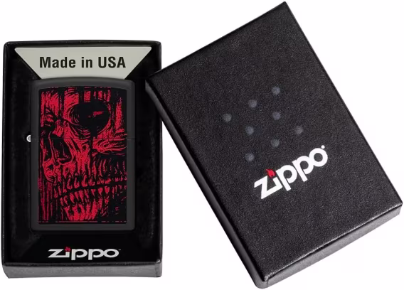 Zippo Kafatası Çakmak  Cıva Cam Kafatası Mat