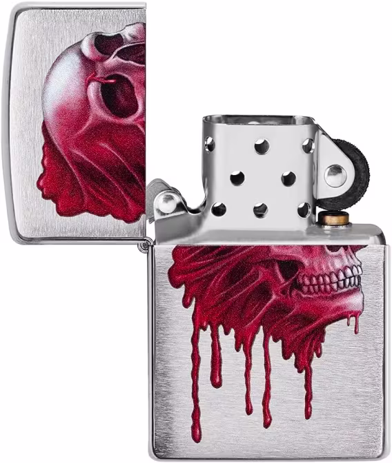 Zippo Çakmak  Siyah Mat Kafatası Joker