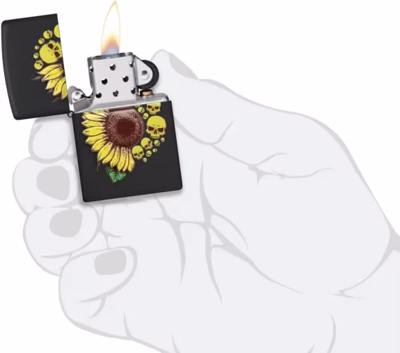 Zippo Çakmak  Siyah Mat Kafatası Joker