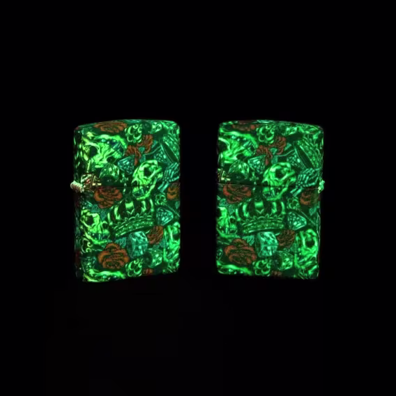 Zippo Çakmak  Siyah Mat Kafatası Joker