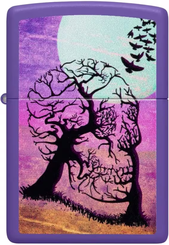 Zippo Çakmak  Siyah Mat Kafatası Joker